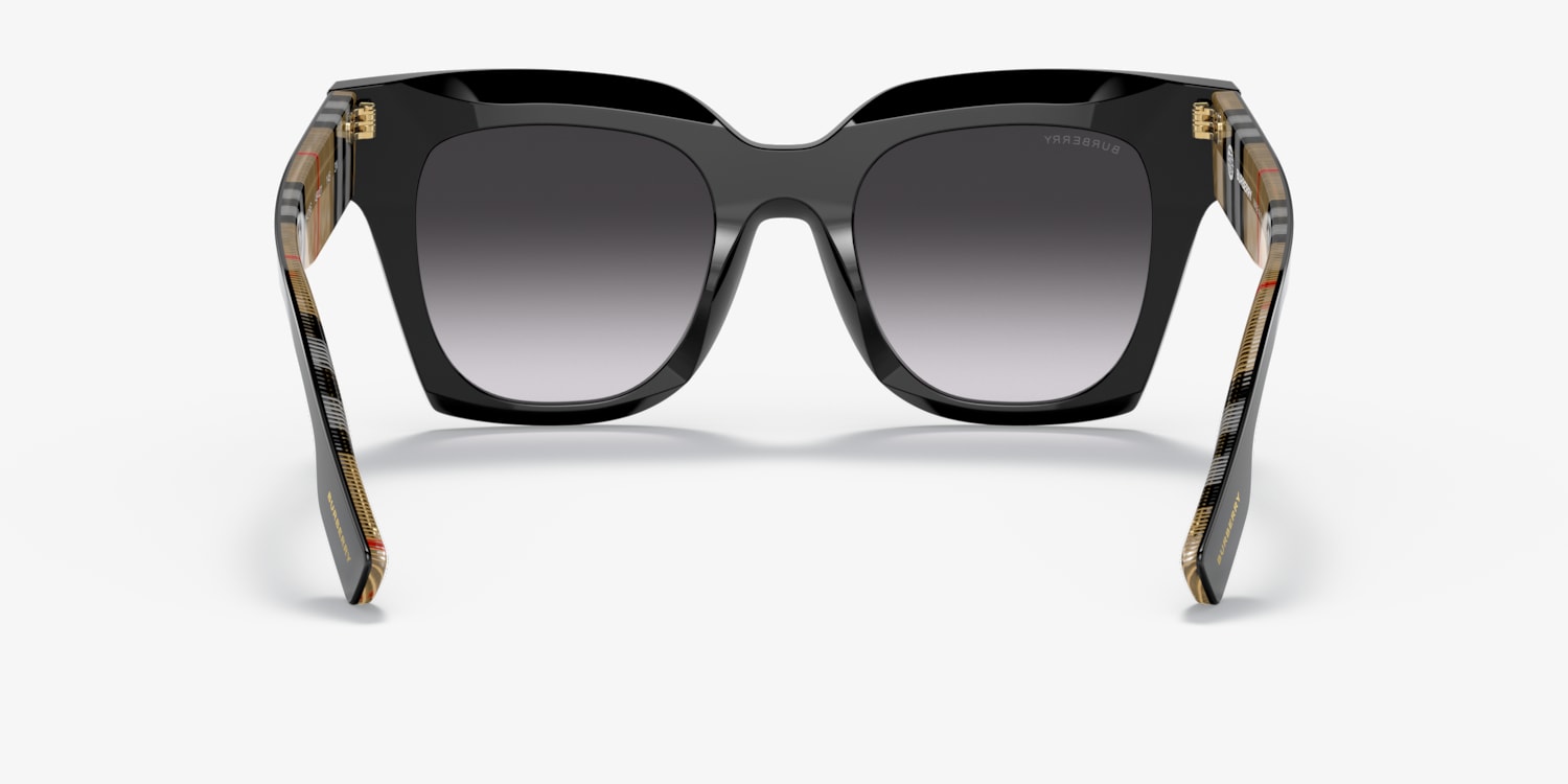 保証書付 Burberry BE4365 300213サングラス キャットアイ Burberry BE4365 Betty Shiny Black Prescription Sunglasses
