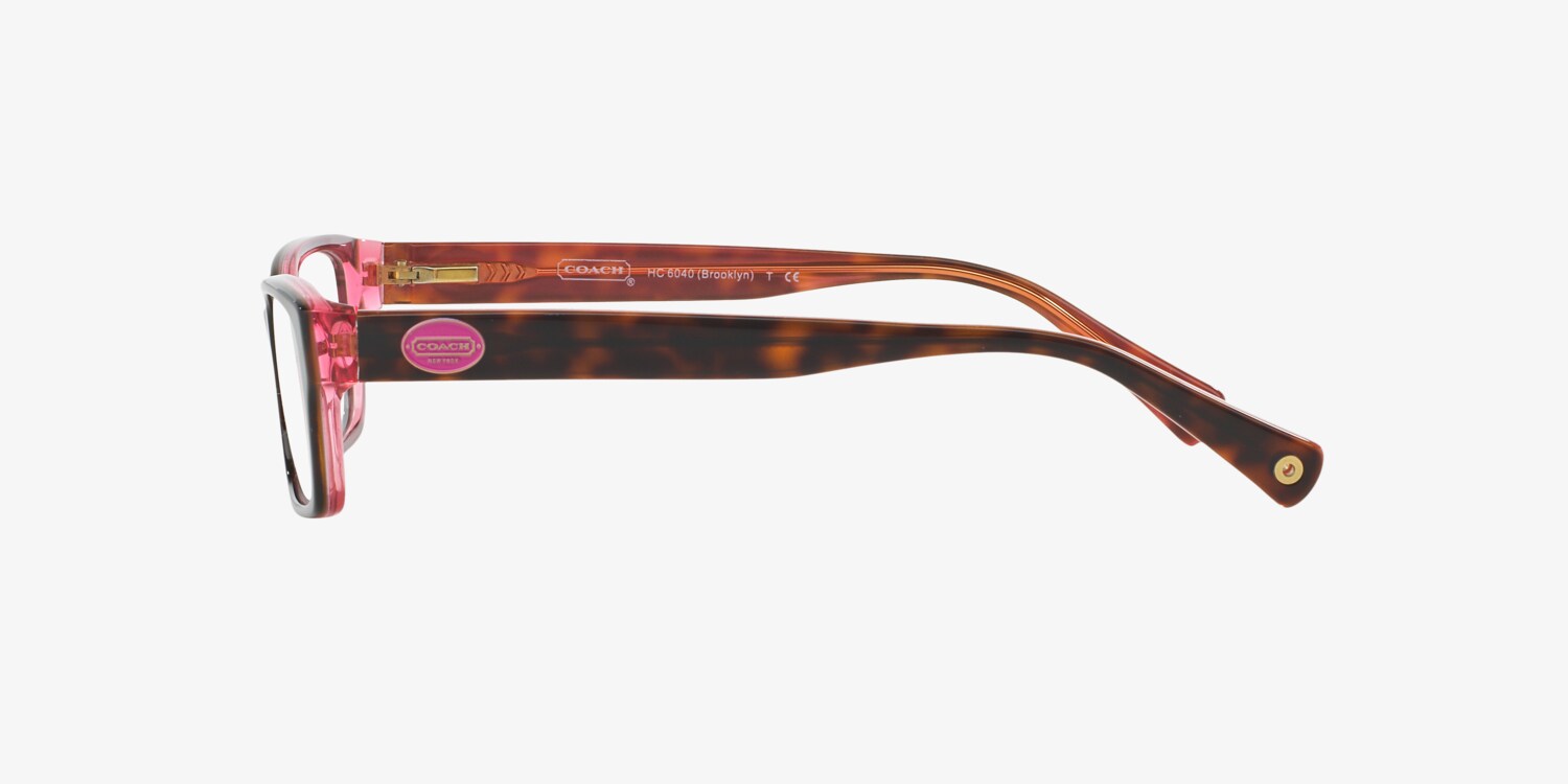 NEW COACH women\'s brooklyn eyeglasses in pink/tortoise Tortoise HC6040 Eyeglasses | Clarkson Eyecare main image 3