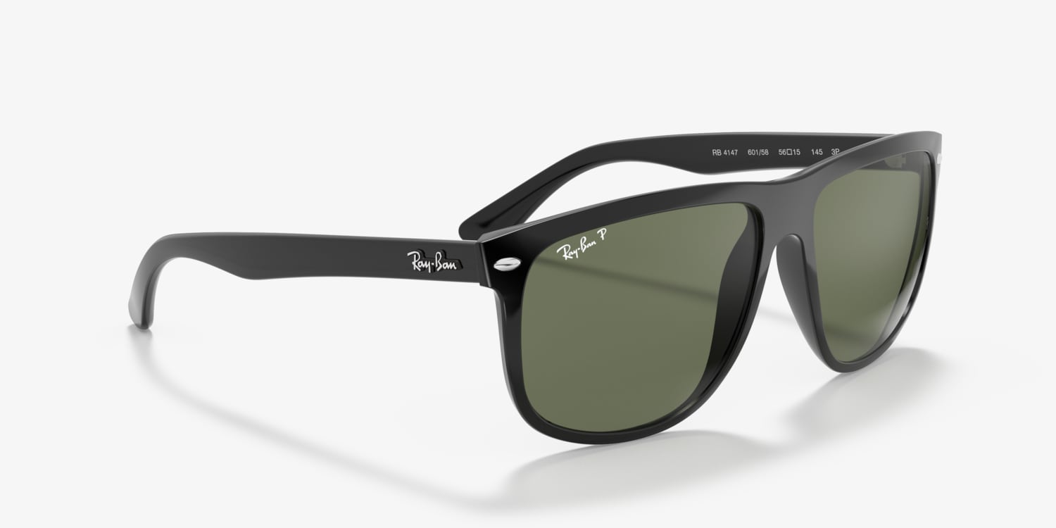 小物 Ray-Ban sunglasses square black RB4147 Ray-Ban Boyfriend Series Polarized Green Rectangular Men's
