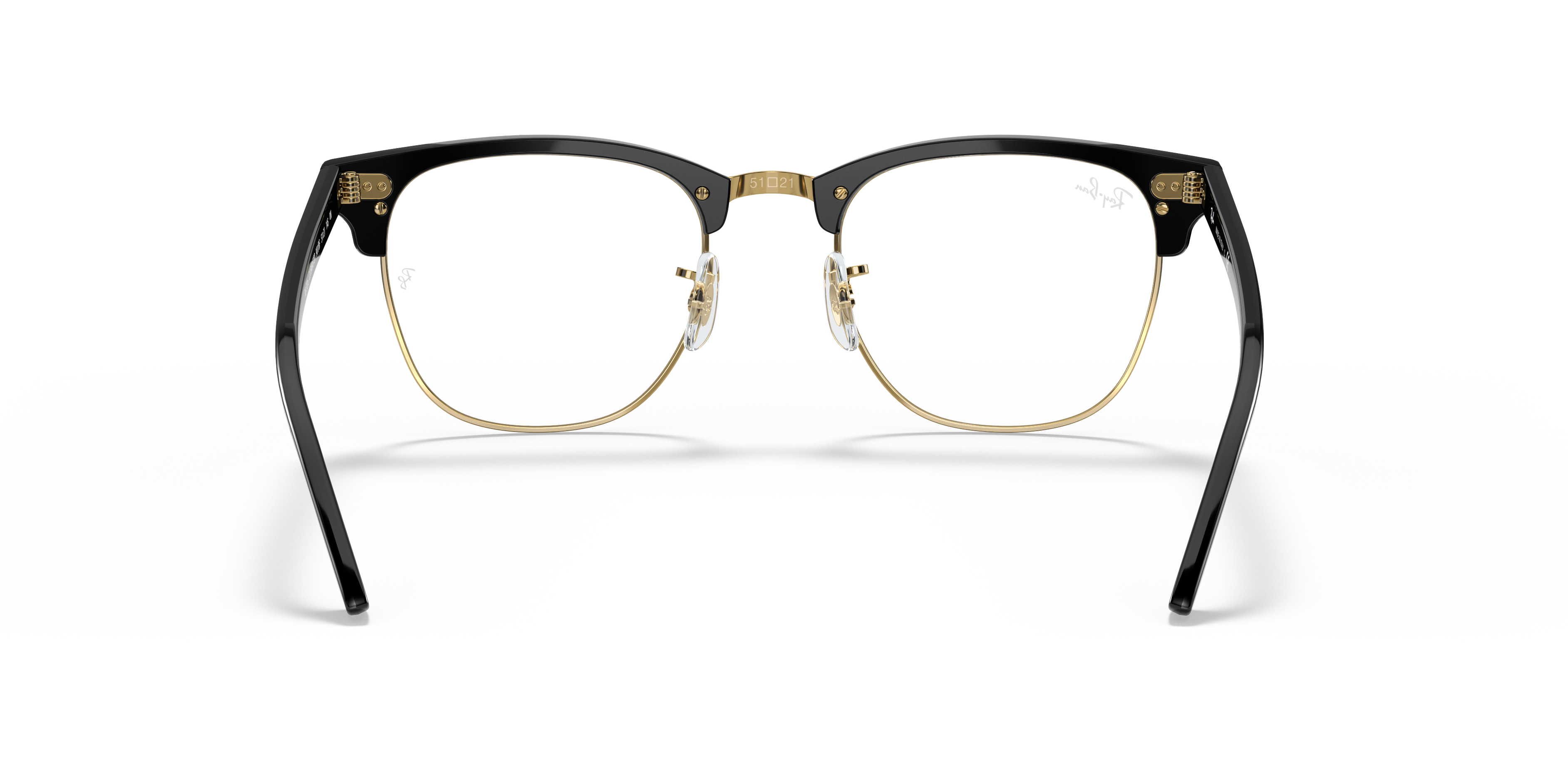 RB3016 Clubmaster Blue-Violet Light Clear