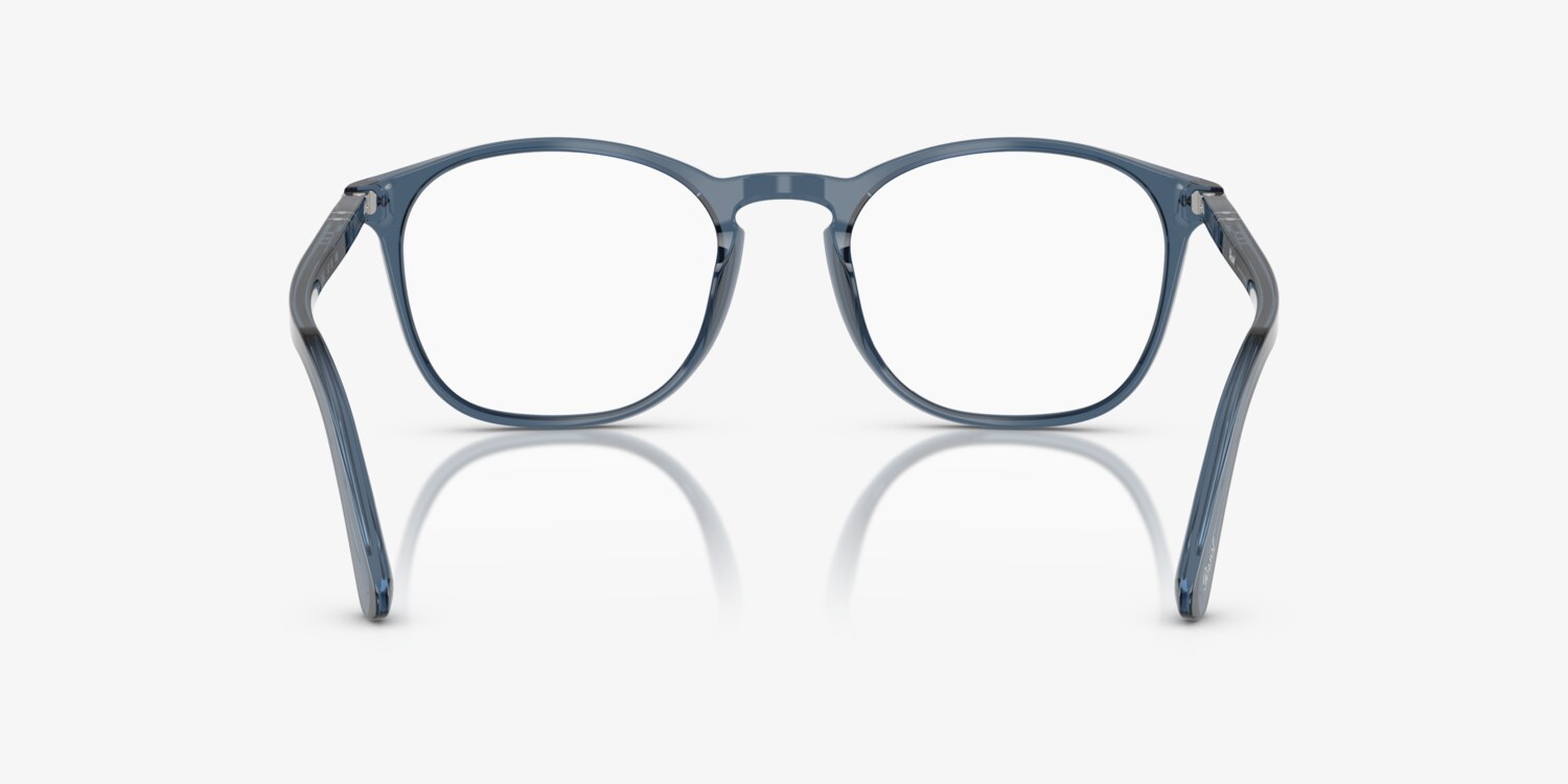 PO3107V PERSOL CLEAR LENSE COLOR #181 TRANSPARENT BLUE FRAME SIZE OEM NEW AUTH Persol PO3007VM Eyeglasses in Transparent Denim Blue  main image 2