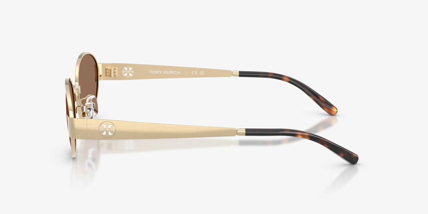 EUC Tory Burch Gold-Tone Mirrored Sunglasses - TY6048 Tory Burch TY6111 L (58 - 16) with Brown lenses and Copper  main image 2