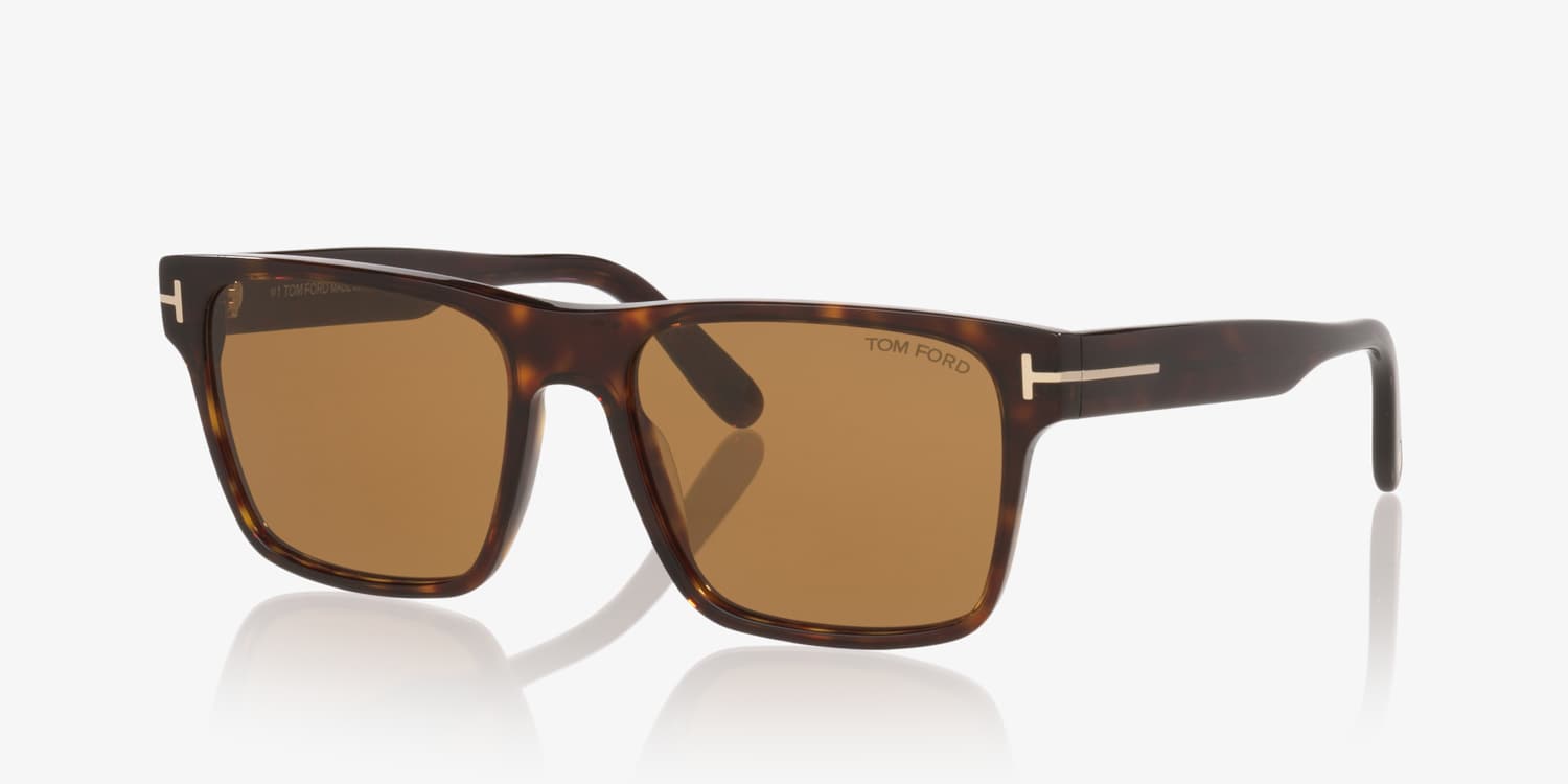 TOM FORD ブラウン スクエア サングラス Tom Ford Calder Sunglasses | LensCrafters