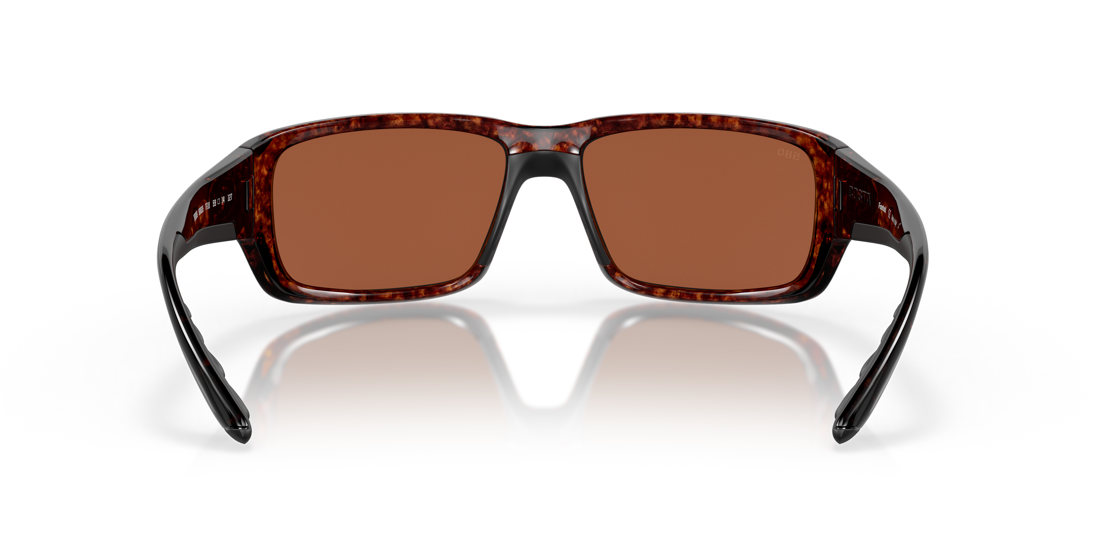 Costa Fantail 6S9006 長方形サングラス メンズ + バンドル デザイナー iWear アイウェアキット付き, 01 ブラックアウト / グレー 580p 偏光, 59 並行輸入品