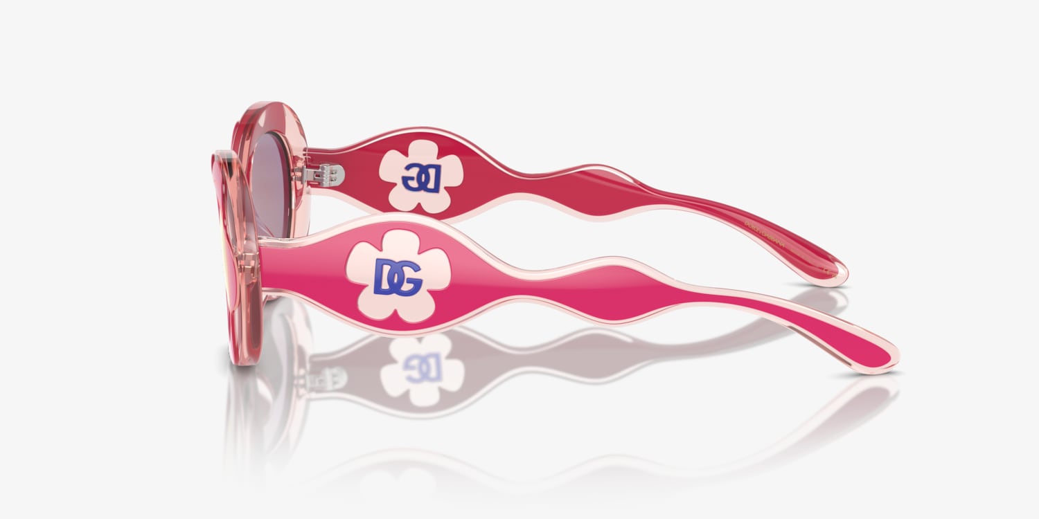 桜色のDOLCE & GABBANA Dolce&Gabbana DG6187 M (53 - 20) with Pink lenses and Pink frame