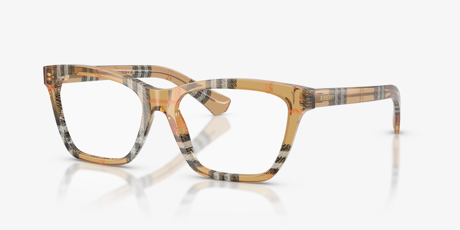 Burberry Slim Brown Eyewear Temple with Subtle Branding Amazon.com: BURBERRY Eyeglasses BE 2364 3779 Grace Brown  main image 4