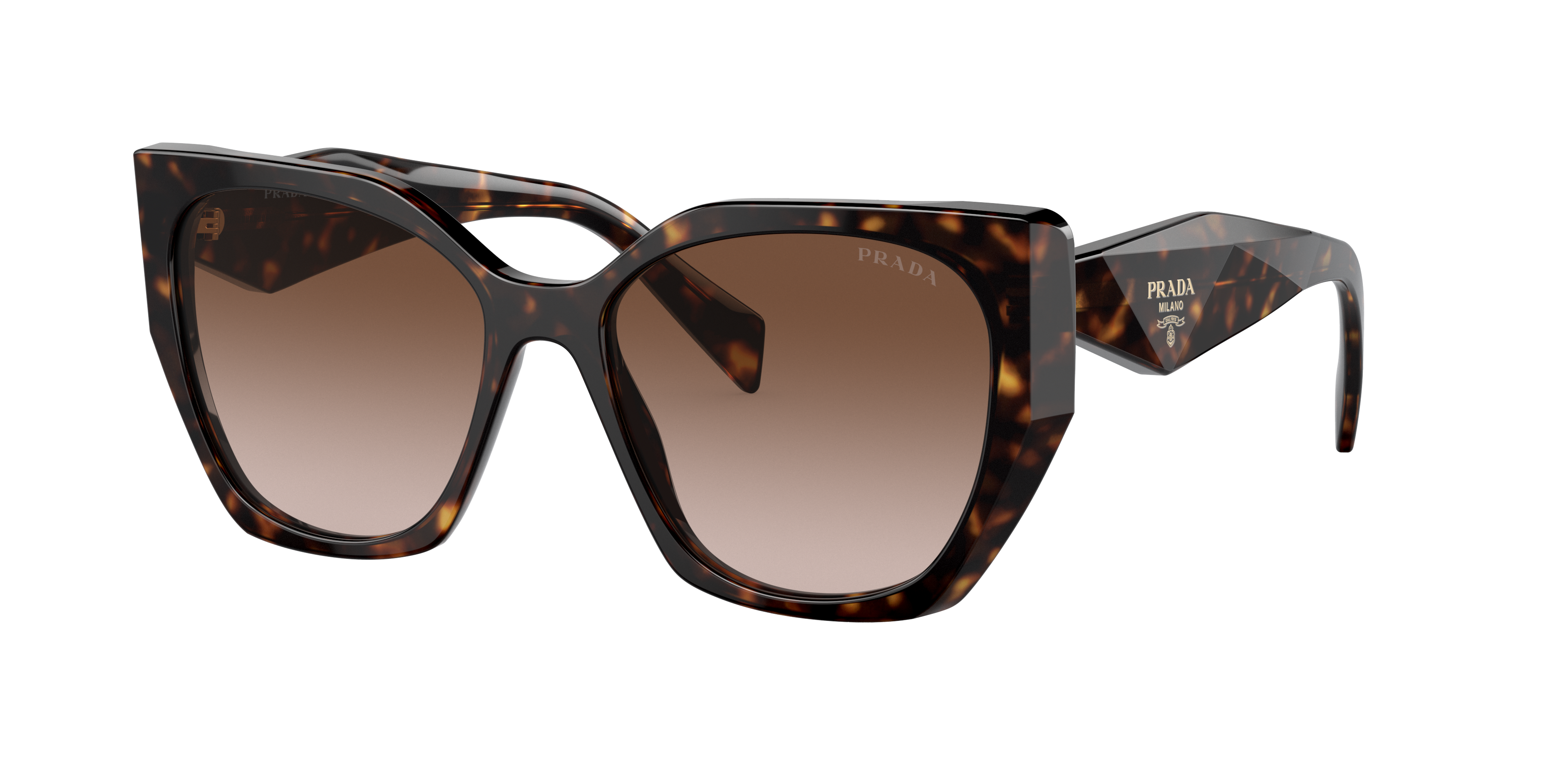 PRADA ブラウン オクタゴナル サングラス PRADA ブラウン オクタゴナル サングラス Coffee Brown Lenses