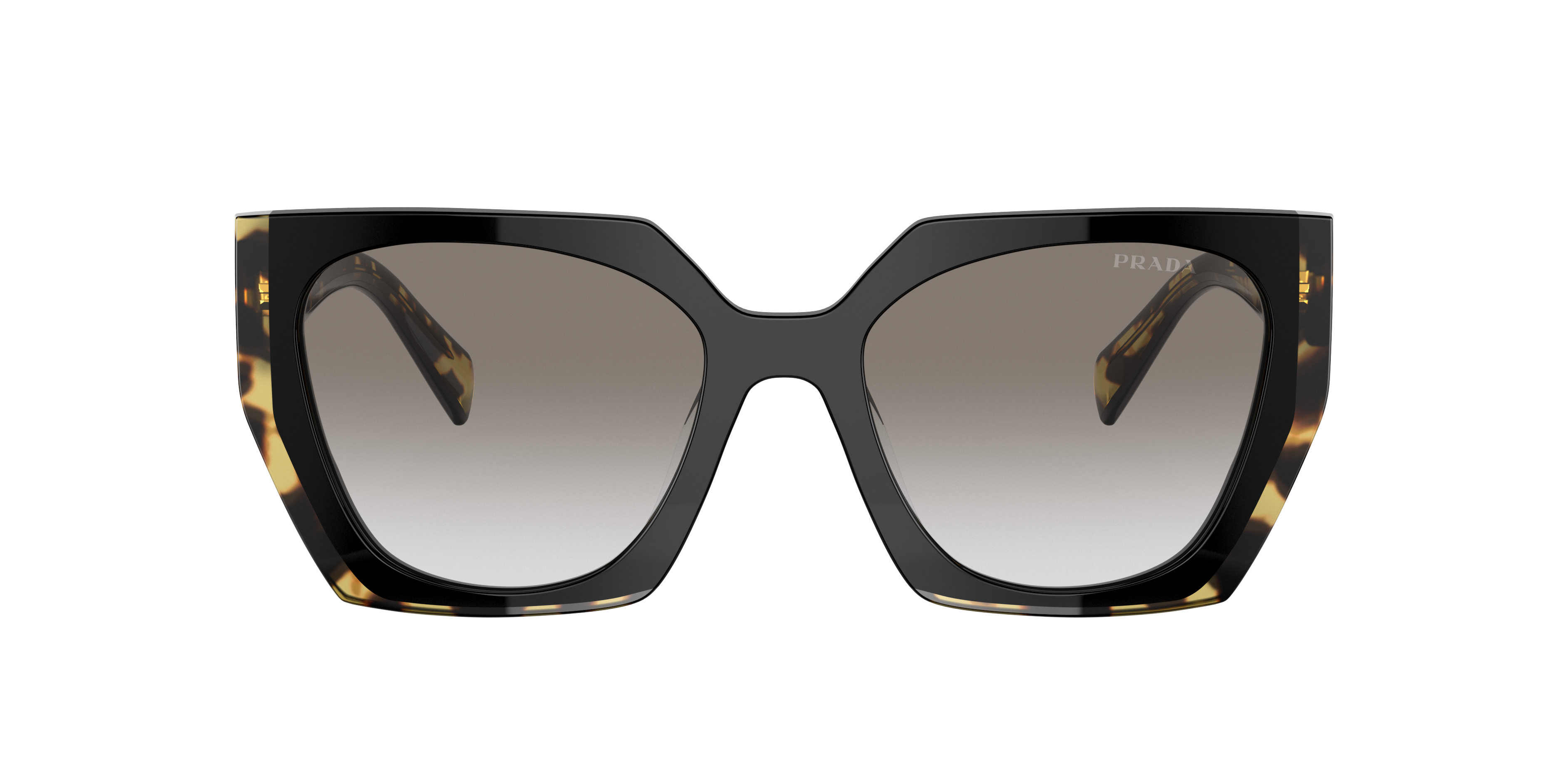 極美品◇PRADA プラダ SPR15W 1AB5Z1 POLARIZED アイウェア サングラス ブラック グリーン 54□19 140 ケース付き イタリア製 レディース PRADA SUNGLASSES - PR 15WS 1AB5Z1 54