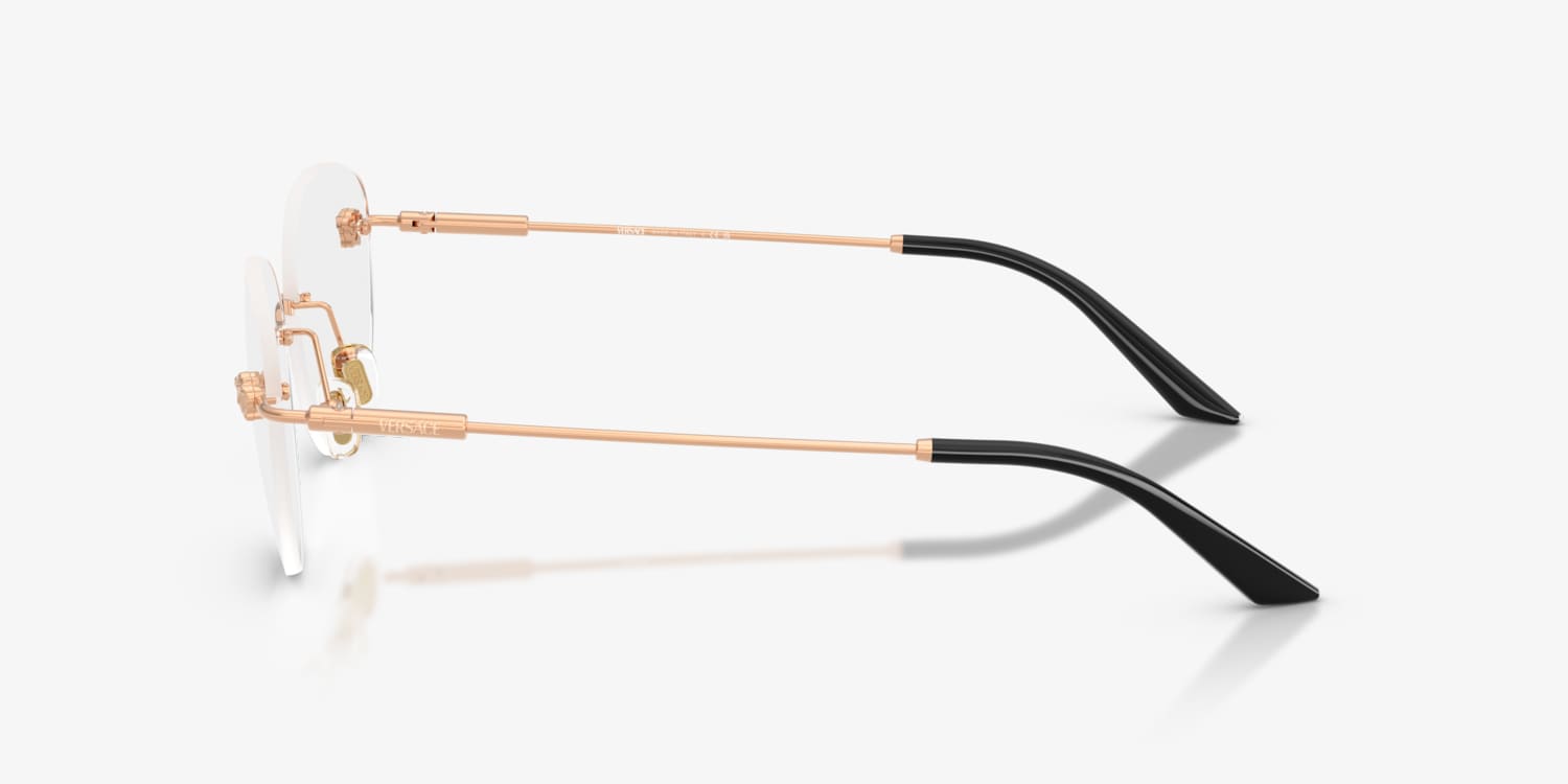 VERSACE メガネ 1305 55-16-140 ケース付き リムレス VERSACE メガネ 1305 55-16-140 ケース付き リムレス VERSACE メガネ