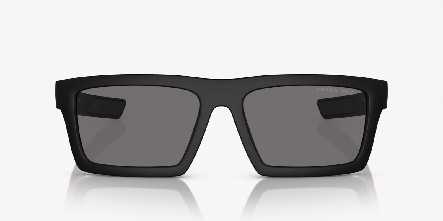 PRADA LINEA ROSSAダークブルーデニム 29 Prada Linea Rossa Impavid PS 02ZSU Rectangle Sunglasses