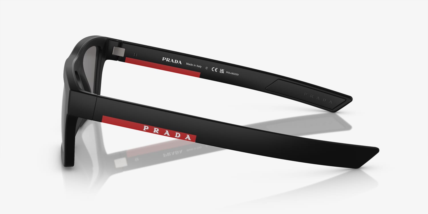 PRADA LINEA ROSSAダークブルーデニム 29 Prada Linea Rossa PS 07WS 1BO06U 59 Matte Black Sunglasses