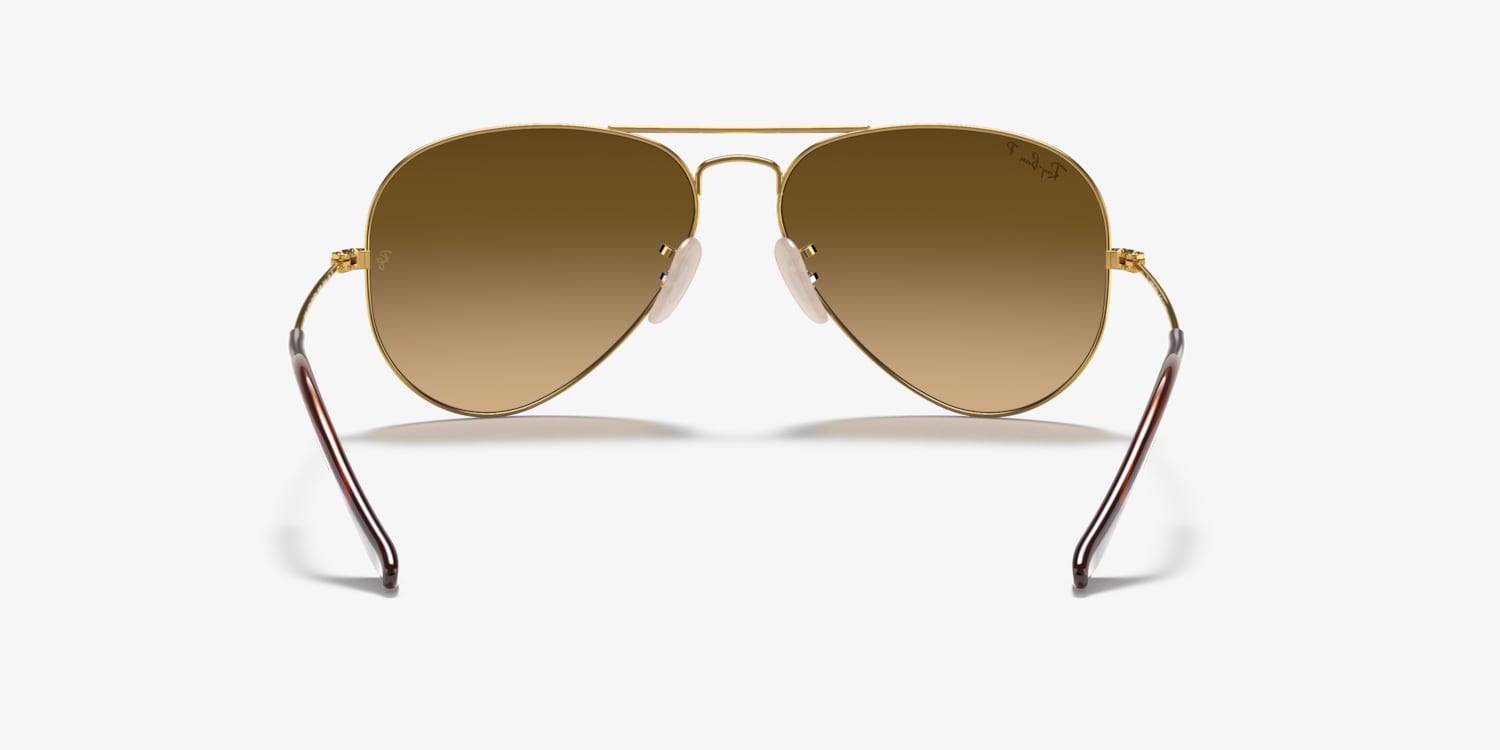 現行品✨Ray Ban AVIATOR GRADIENT sunglasses Ray-Ban Ray-Ban Aviator Gradient Sunglasses - Gold/Silver