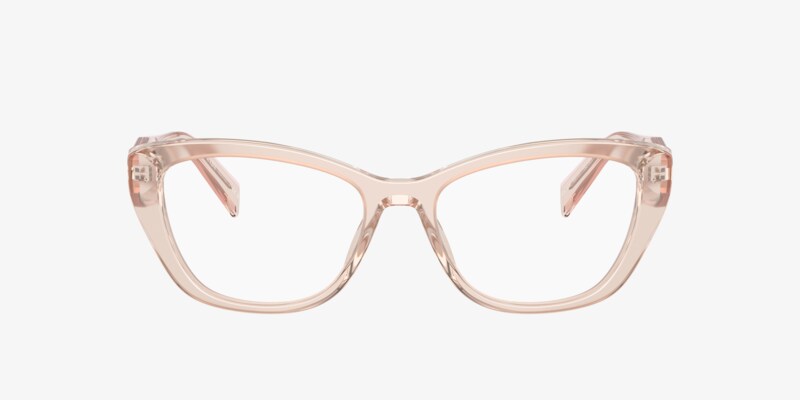 NEW Prada PR A18V Eyeglasses Frames in Transparent Pink Prada PR A18V 12R1O1 Glasses - US main image 2