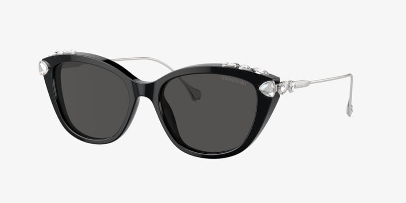 スワロフスキーゼブラ Swarovski SK6033 M (54 - 19) with Grey lenses and Black frame