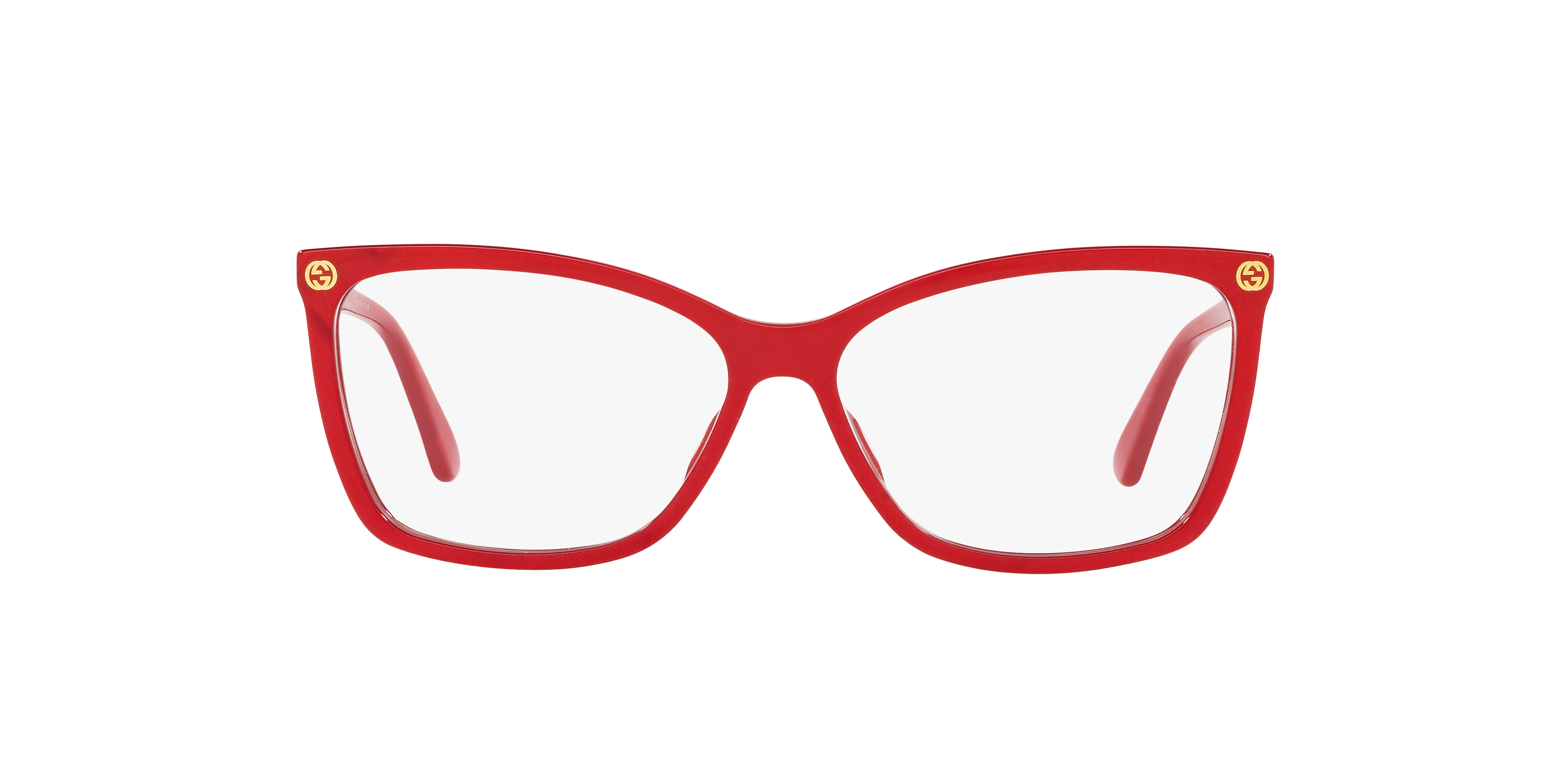 GUCCI 眼鏡 Rectangular frame sunglasses in red and black tortoiseshell