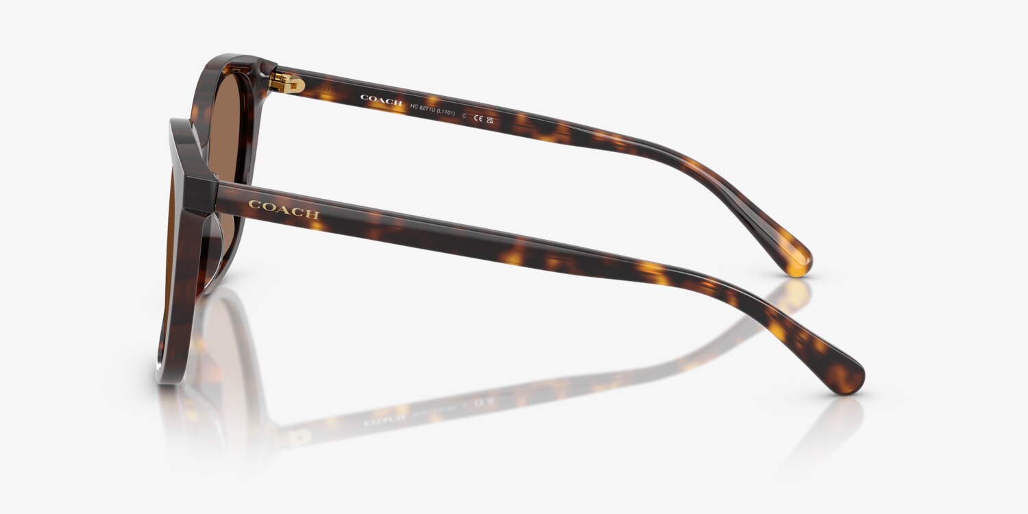 Coach Dark Tortoise Large Sunglasses 512072 57#16 140 3N HC8271U(L1101) Coach HC8271U L1101 512073 Square Dark Tortoise Sunglasses  main image 2