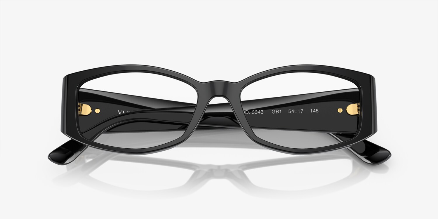 ?️ New Versace VE3343F GB1 Eyeglasses - Black Frame Versace ?️ New Versace VE3343F GB1 Eyeglasses - Black  main image 2