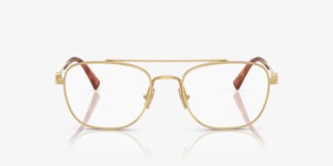 NEW Miu Miu M51YV Gold Square Logo Metal Eyeglasses Frames Miu Miu Square Metal Eyeglasses In Gold | Editorialist main image 3