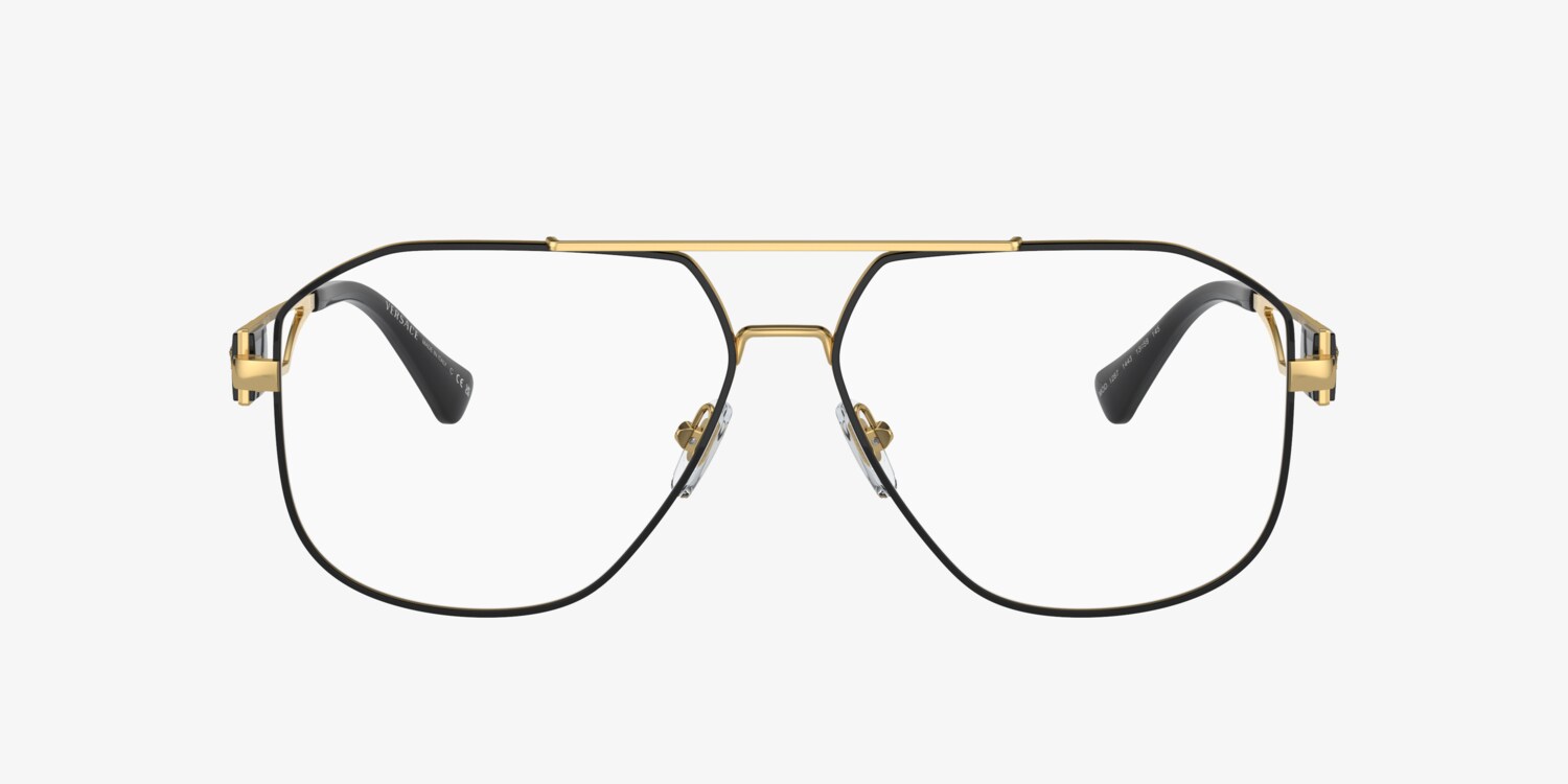 Versace Black and Gold Eyewear Set Versace VE2291 L (59 - 13) with Grey lenses and Gold frame  main image 4