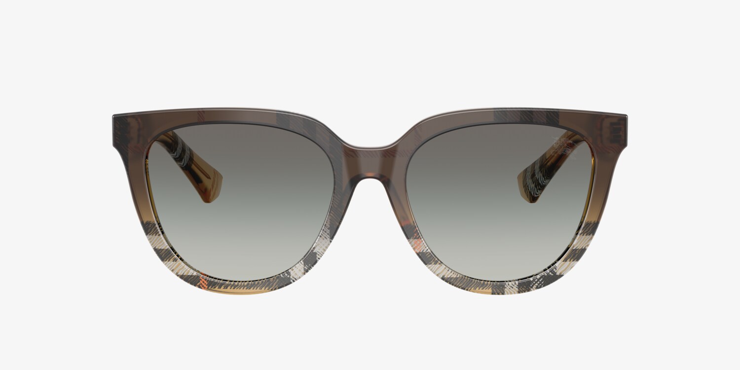 Burberry Sunglasses BE4205 3559/13 Womens Round Designer Frames Check Round Sunglasses in Archive beige | Burberry® Official main image 2