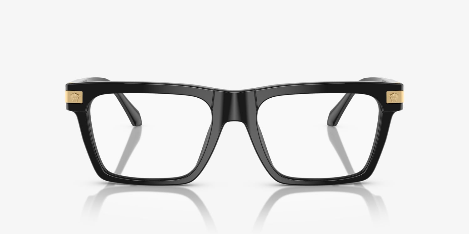 【状態良好】 VERSACE VRACE 23C80D282S282 Versace VE3328 56mm Non-Polarized Glasses for Men - Black
