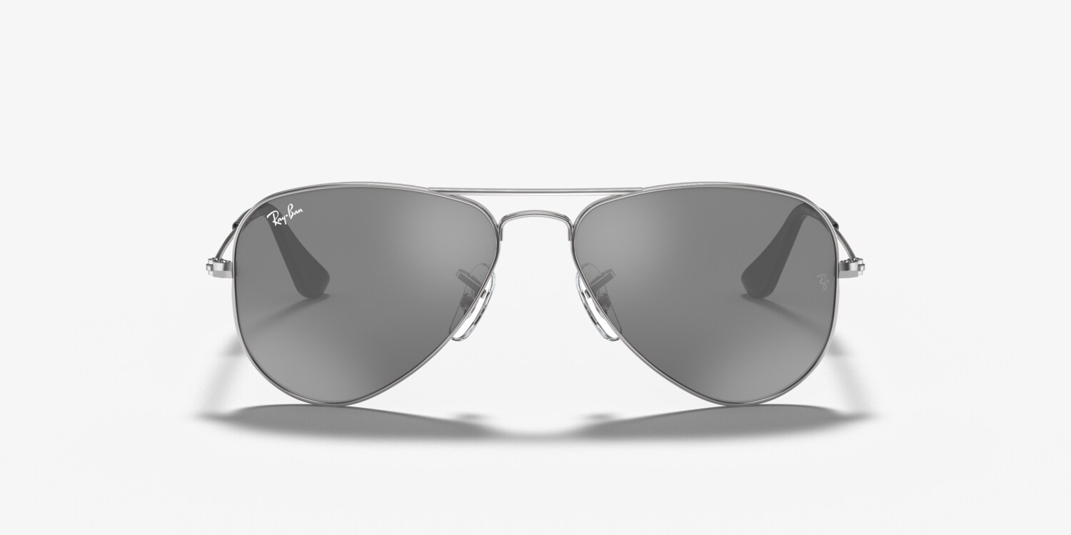0726 Aviator Silver Metal Frames Sunglasses with Gray Lenses New Silver Lightweight Metal Aviator Tinted Sunglasses with  main image 2
