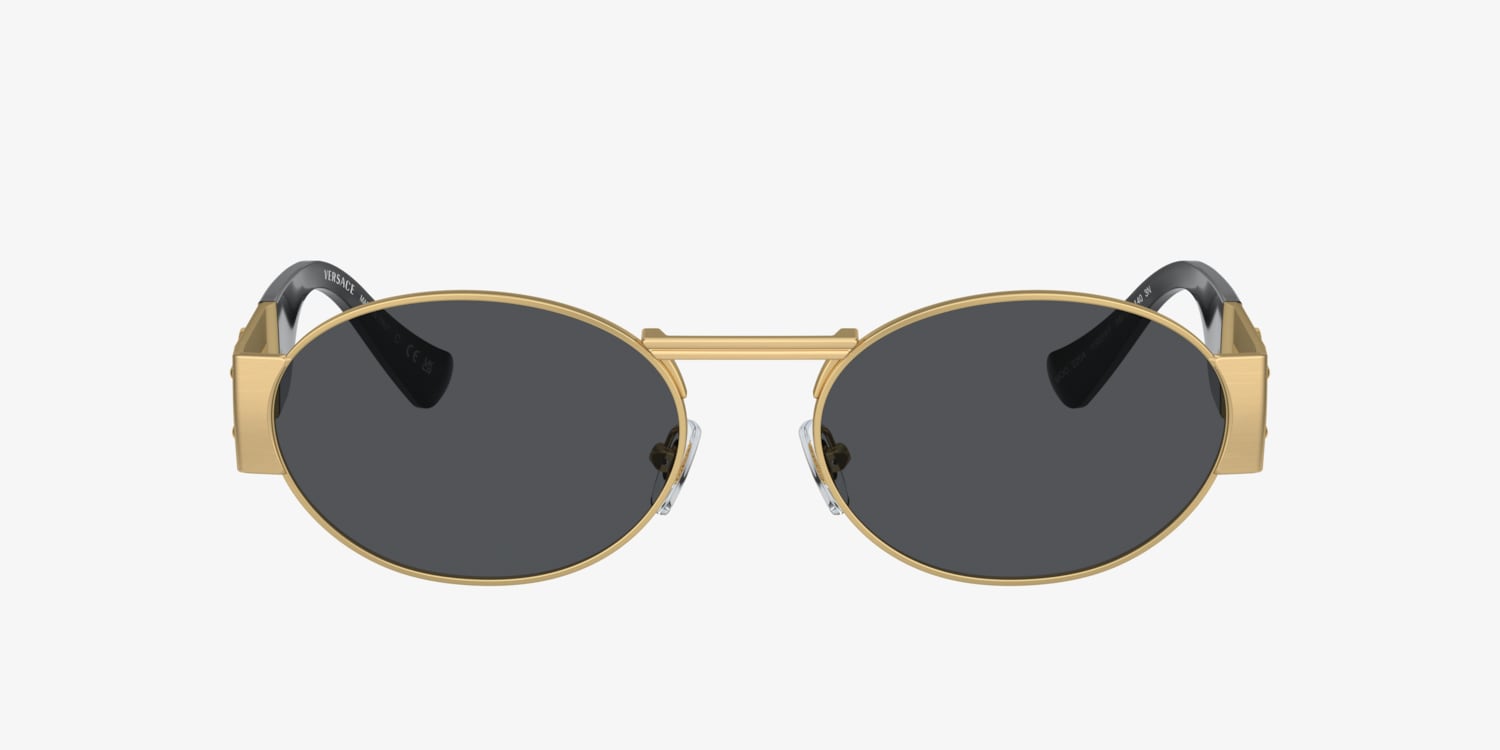 美品　VERSACE　サングラス　X96　ブラウンレンズ　ゴールドフレーム Amazon.com: Versace Man Sunglasses Gold Frame, Light Brown Mirror