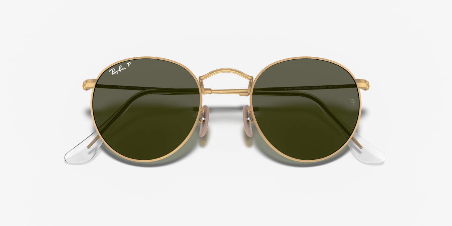 RB3447 002/64 50◽︎21 RAY BAN RB3447 50[]21 145 ROUND METAL WIRE POLARIZED AVIATOR