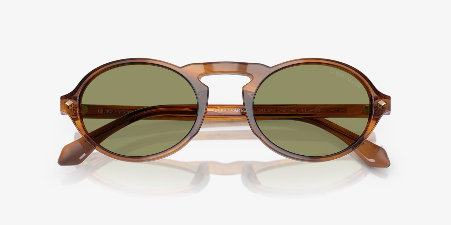GIORGIO ARMANI イタリア製ブラウンラウンドサングラス Giorgio Armani AR8219U Sunglasses | LensCrafters