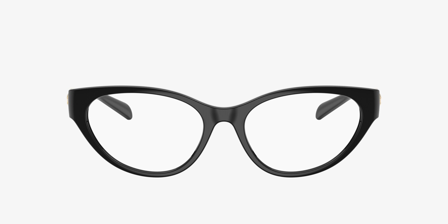 Versace VE3372U GB1 Eyeglasses Shiny Black 54mm Cat Eye Frame Versace Versace VE3372U GB1 Eyeglasses Shiny Black 54mm Cat  main image 2