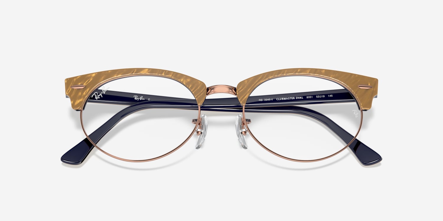 RayBan　CLUBMASTER OVAL ヴィンテージ NEW RAY-BAN 3946-V CLUBMASTER OVAL GLASSES BROWLINE 8051