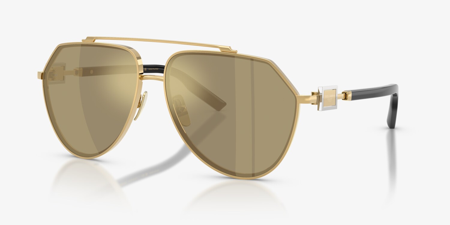 Dolce & Gabbana Italy Stylish Gold Cream Sunglasses DG2115 Gold Sunglasses Dolce & Gabbana - Vitkac Israel main image 4