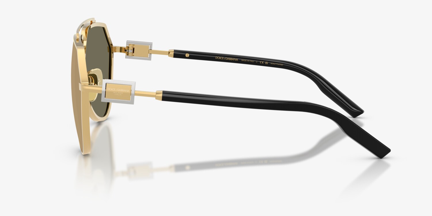 Dolce & Gabbana Italy Stylish Gold Cream Sunglasses DG2115 Gold Sunglasses Dolce & Gabbana - Vitkac Israel main image 3