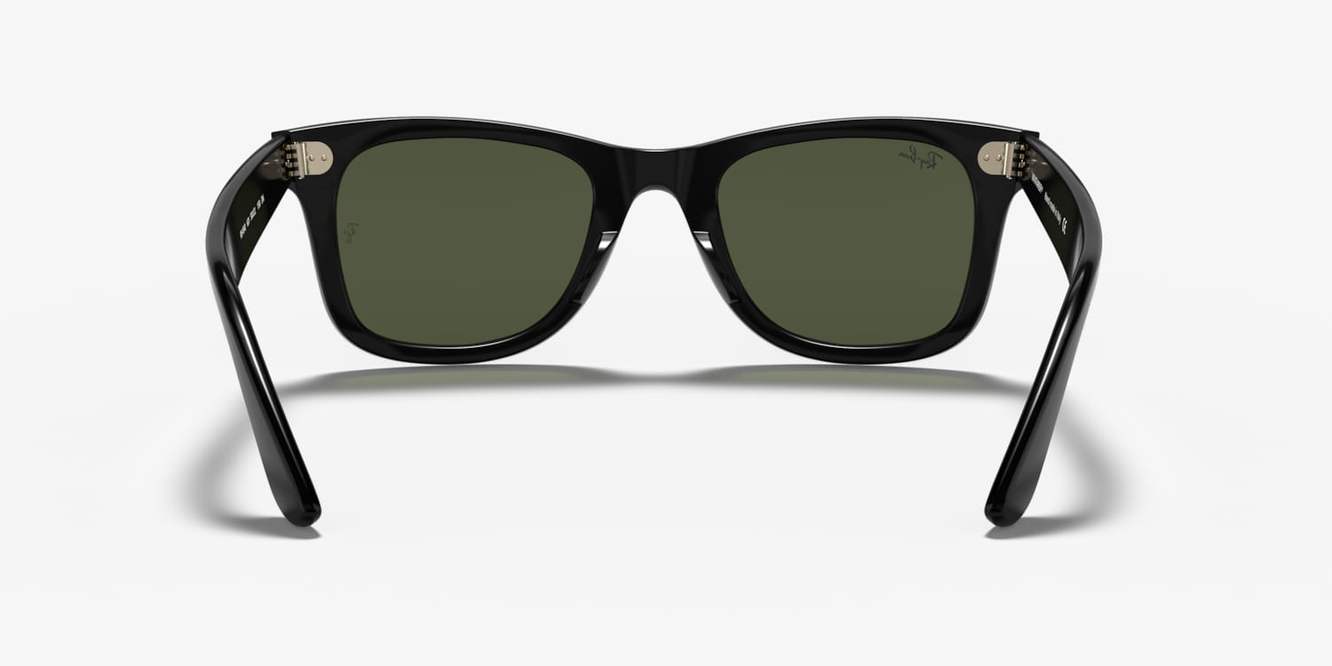 小物 Ray-Ban  Wayfarer Ray-Ban Wayfarer RB2140 64954E Black Sunglasses - eye-oo.com