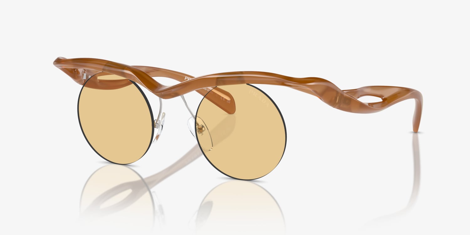 クリアフレーム ゴールドディテール サングラス　PRADA Prada PR A24S Sunglasses | LensCrafters