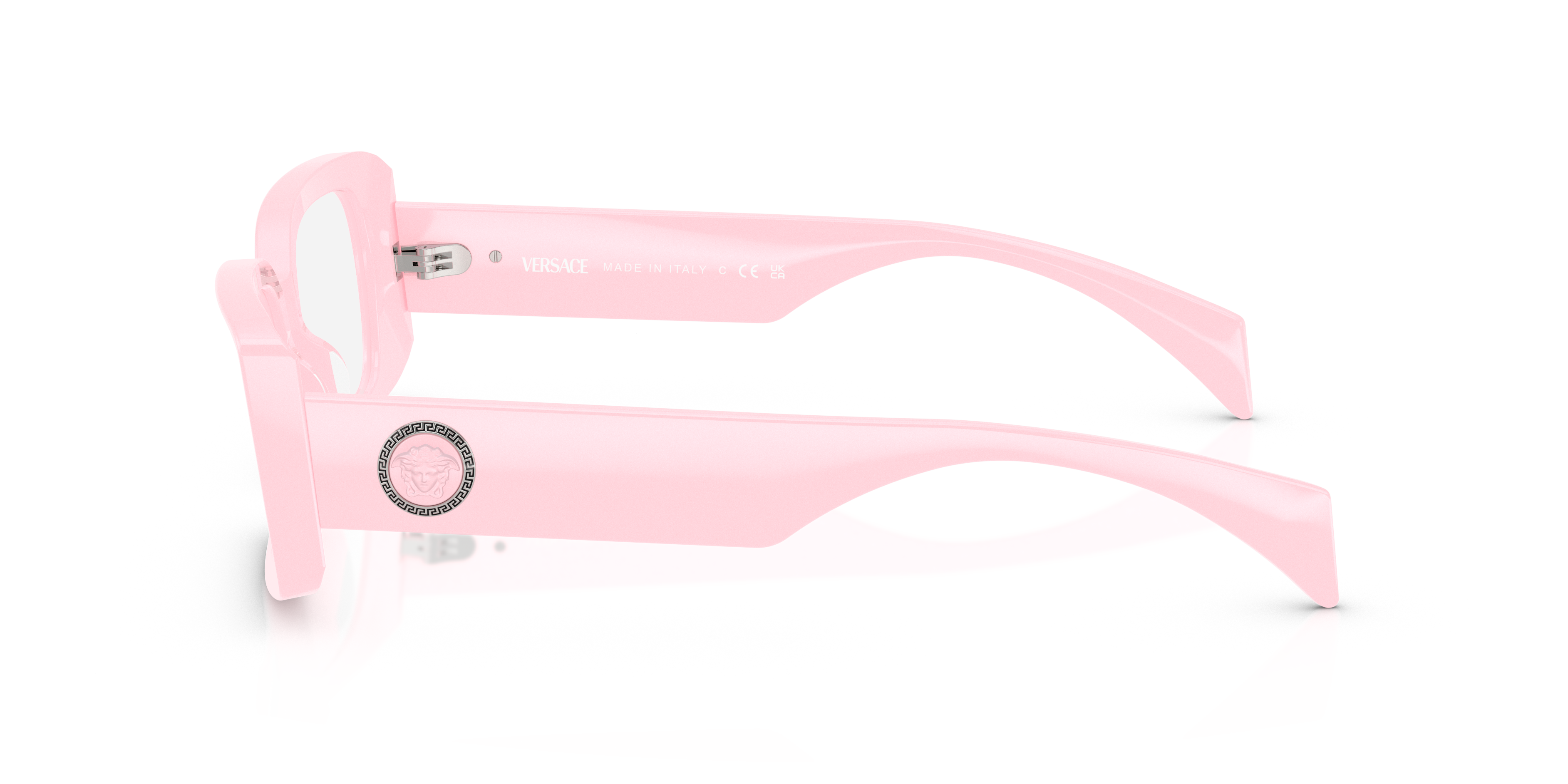 VERSACE サングラス＊メデューサ ラインストーン ピンクグラデーション＊ Versace Pink Gradient Grey Flash Geometric Unisex Sunglasses