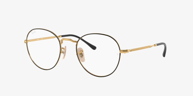 NEW RAY BAN unisex rb6375 round eyeglasses in yellow RB6375 OPTICS Eyeglasses with Havana On Gold Frame - RB6375  main image 3