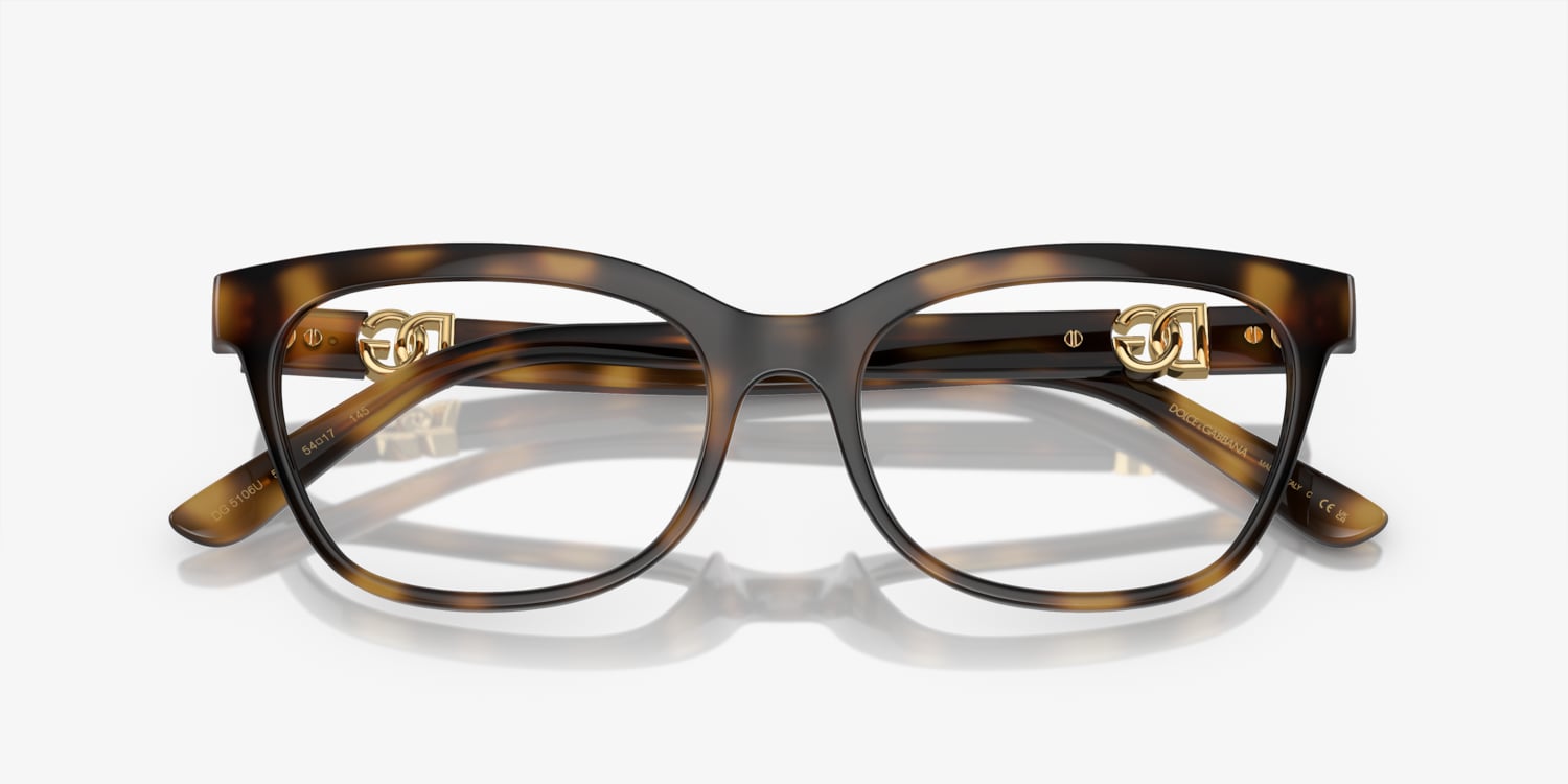 DOLCE & GABBANA スクエアフレムメカネ DG5106U 501 Dolce & Gabbana DG5106U Eyeglasses | LensCrafters