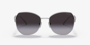 Prada Sunglasses (PR 57YS 136mm) Prada PR 57YS irregular Sunglasses with Silver frame and  main image 4