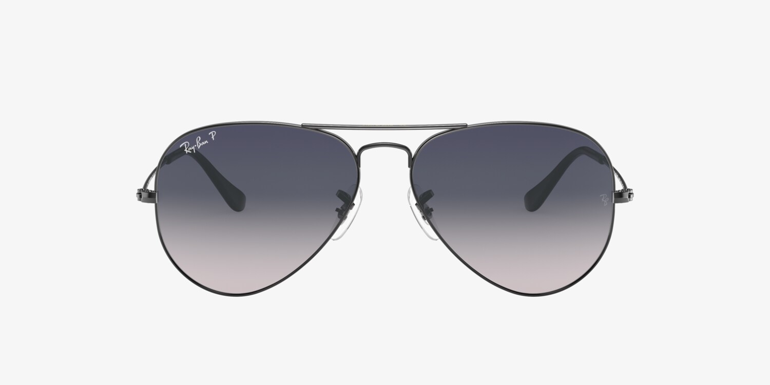 ?UNISEX RAY BANS GRADIENT AVIATORS NEW Ray-Ban Aviator 3025 004/78 Polarised Grey/Blue Gradient  main image 2