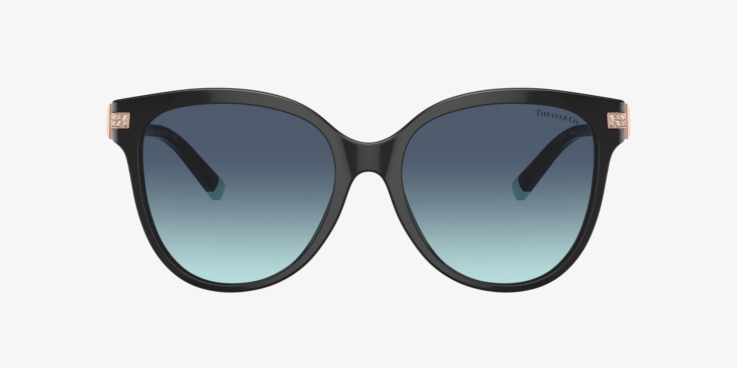 Tiffany &‎ Co Sunglasses TF4093-H Black Silver Pearl Accent Return to Tiffany™:Sunglasses in Black Acetate with Grey  main image 4