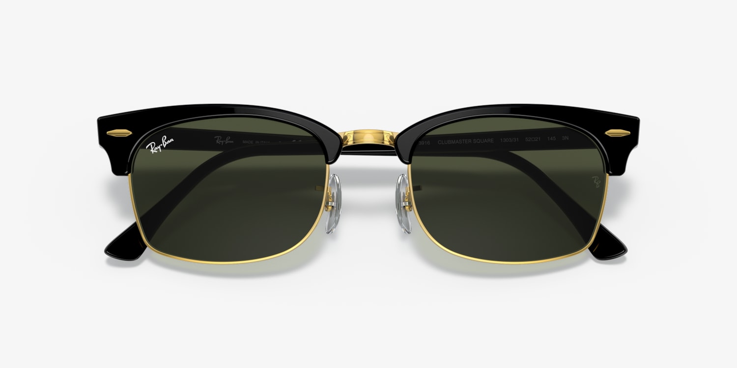 Ray-Ban RB3916 Clubmaster Square Legend Gold Sunglasses