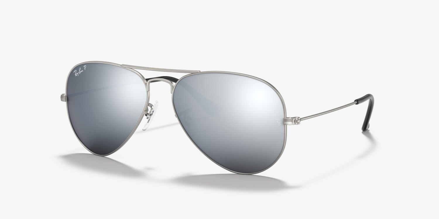 Ray-Ban RB3025 Aviator Mirror Sunglasses | LensCrafters display picture 2