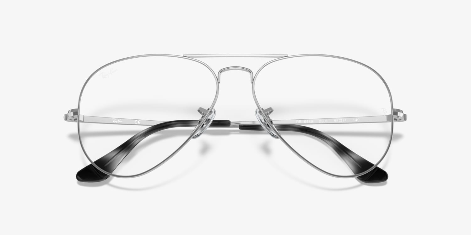 Aviator Style Prescription Glasses Ray-Ban RB6489 Aviator Optics