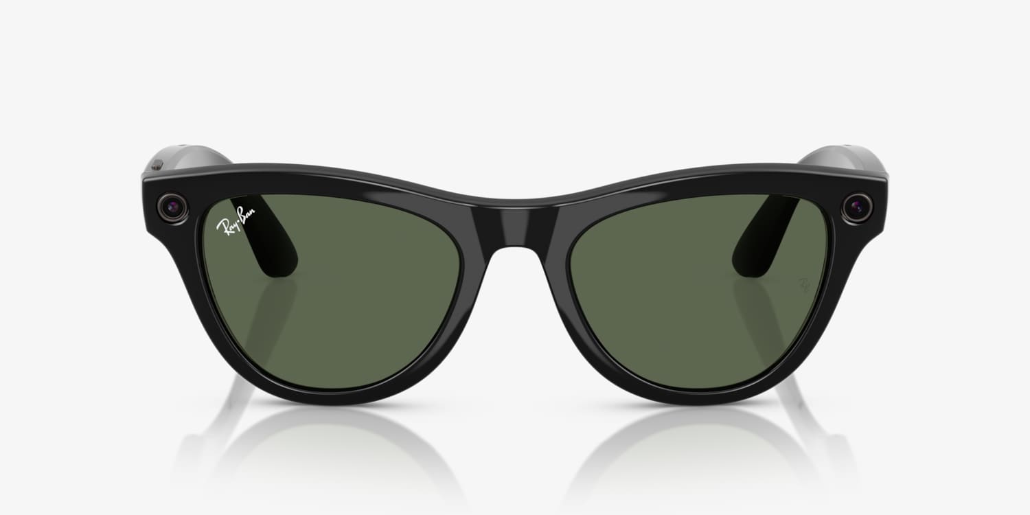Ray-Ban Skyler  レイバン メタ スカイラー Amazon.com: Meta Ray-Ban Glasses, Skyler, Shiny Black, Green