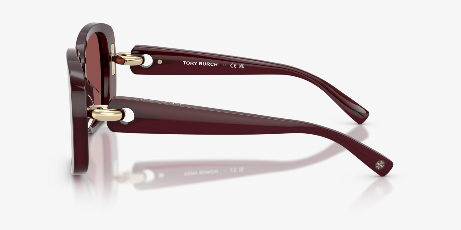 Tory Burch TY9023 Tory Burch TY 9023 1232/8H Square Havana Plum Sunglasses  main image 2