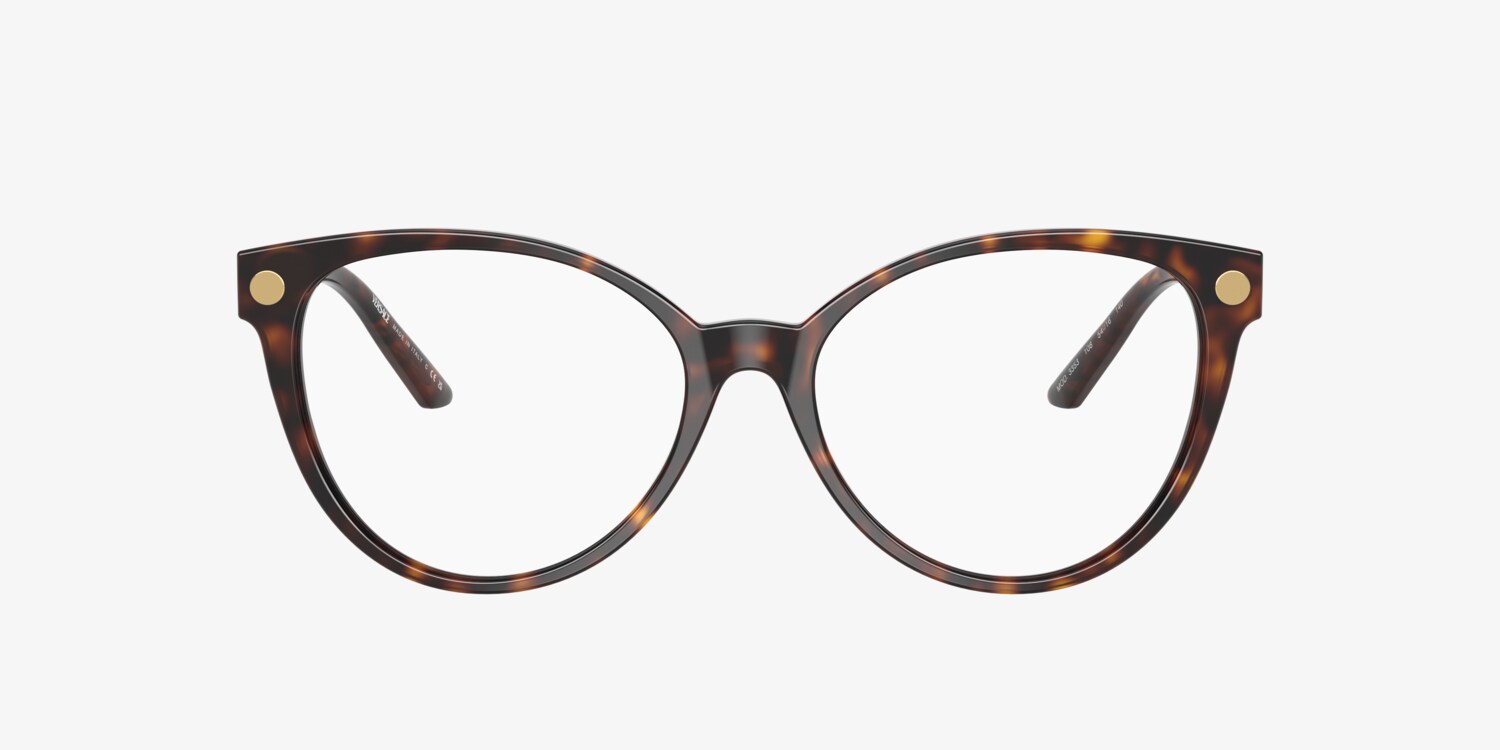 Versace Animal Print Cat Eye 3255 10B Eyeglasses with Case Amazon.com: Versace ICONIC VE 3347 5435 Transparent Pink  main image 2