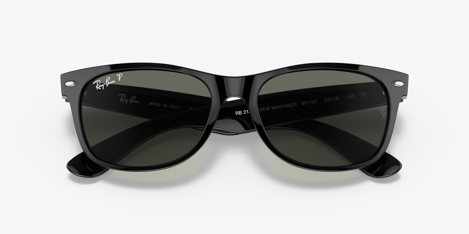 小物 Ray Ban RB2132-F NEW WAYFARER Ray-Ban RB2132F New Wayfarer Classic XL (58 - 18) with Green