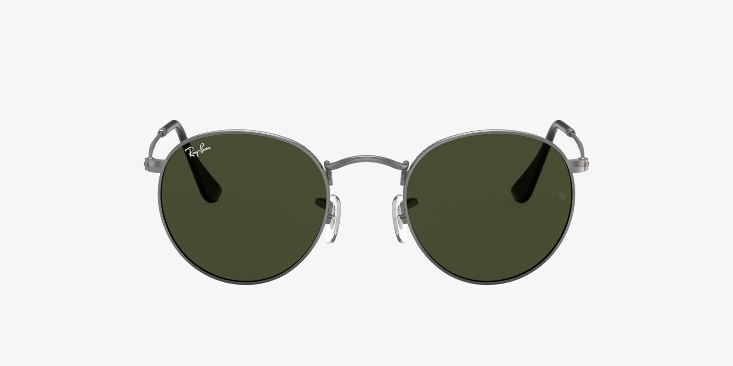 Ray Ban Polarized RB3447 Round Metal 112/P9 Unisex Green Lenses RB3447 - Round Metal Sunglasses | Best Buy Eyeglasses main image 2