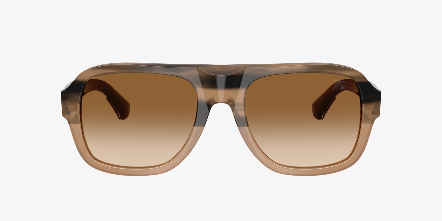 New - Burberry BE4332 Luna Sunglass Oversize Acetate Marble Brown Gradient Len… Burberry Women main image 2